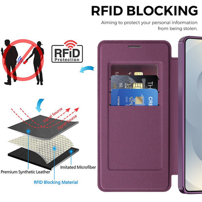 MagSafe cover til Samsung Galaxy S26 Ultra, Techsuit, SmartMag Book, Lilla