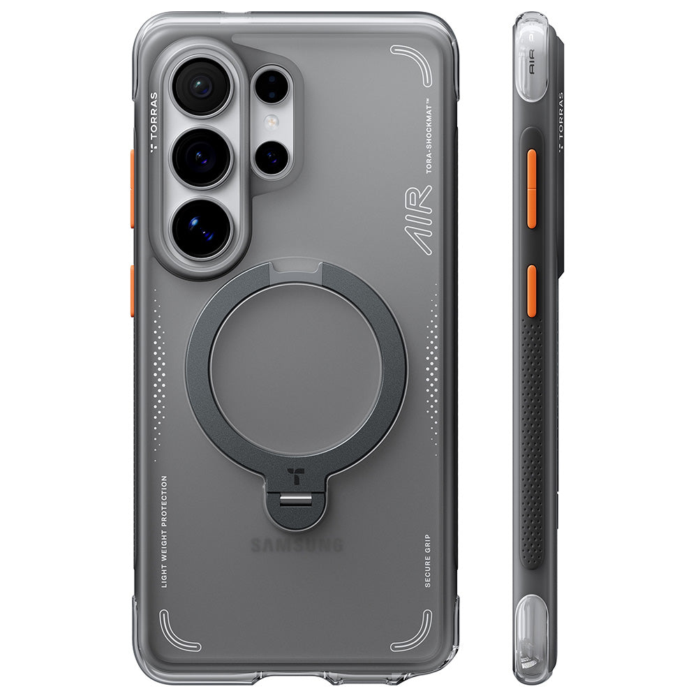 MagSafe Case for Samsung Galaxy S26 Ultra S948, Torras, Ostand Spin Air, Gray