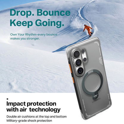 MagSafe Case for Samsung Galaxy S26 Ultra S948, Torras, Ostand Spin Air, Gray