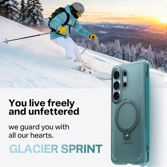 MagSafe cover til Samsung Galaxy S26 Ultra, Torras, Ostand Spin Air, Grøn