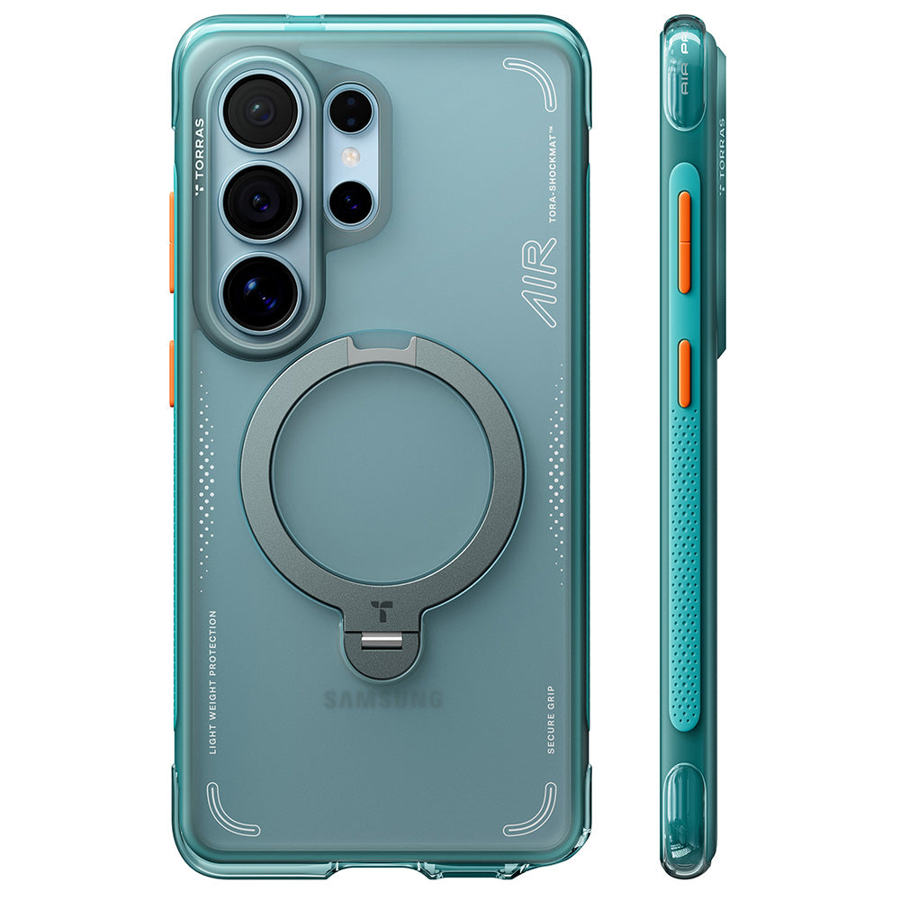 MagSafe cover til Samsung Galaxy S26 Ultra S948, Torras, Ostand Spin Air, Grøn