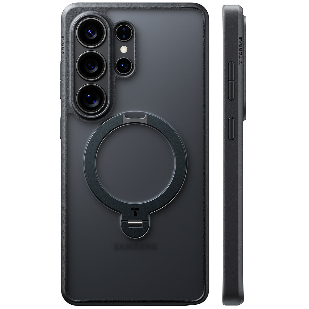 MagSafe cover til Samsung Galaxy S26 Ultra, Torras, Ostand Spin, Sort