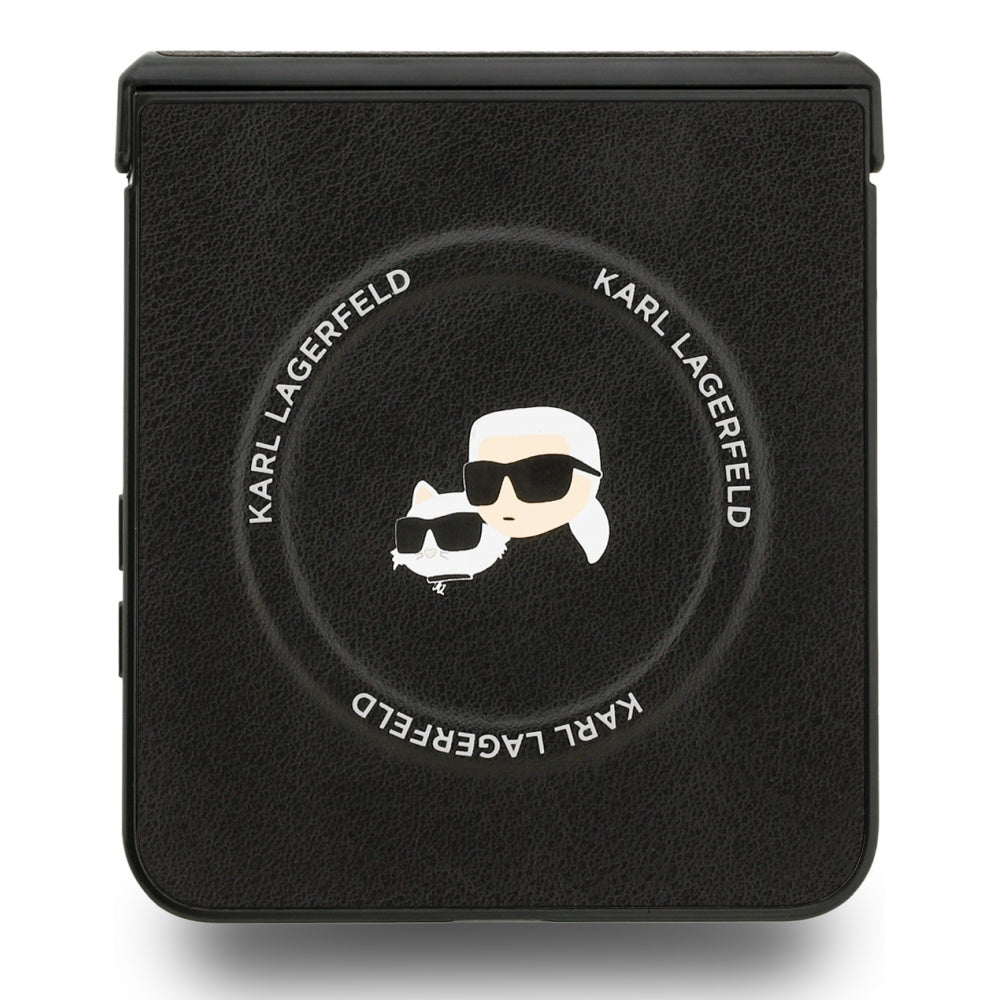 MagSafe cover til Samsung Galaxy Z Flip7 F766, Karl Lagerfeld, Karl & Choupette Pins, Sort