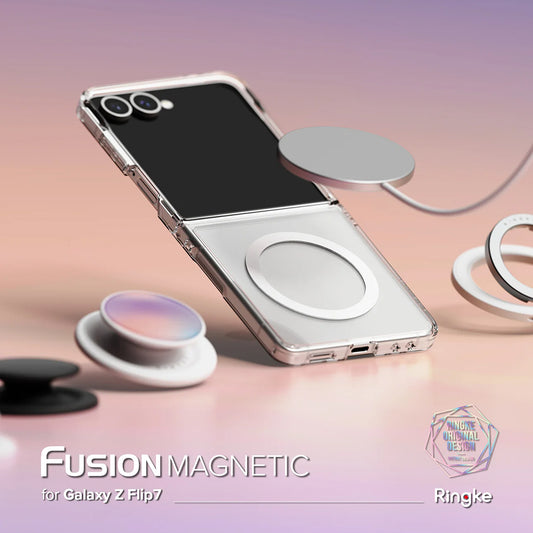 MagSafe-cover til Samsung Galaxy Z Flip7 F766, Ringke, Fusion, Transparent