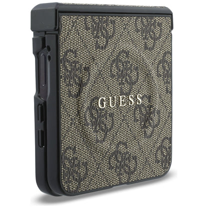 MagSafe-etui til Samsung Galaxy Z Flip8 F776, Guess, 4G Leather Classic, Brun