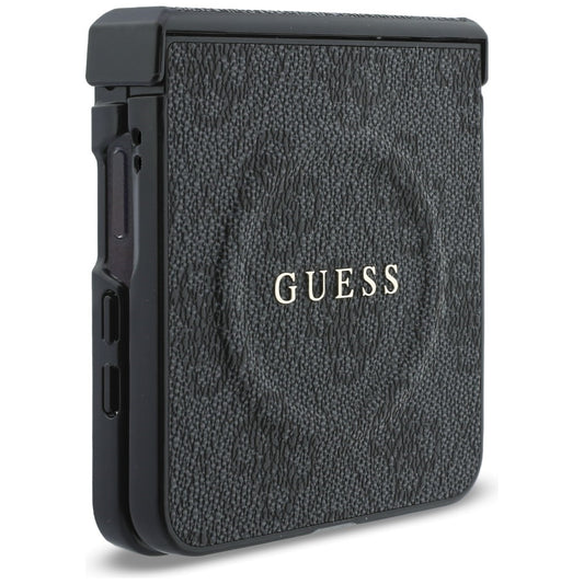 MagSafe-etui til Samsung Galaxy Z Flip8 F776, Guess, 4G Leather Classic, Sort