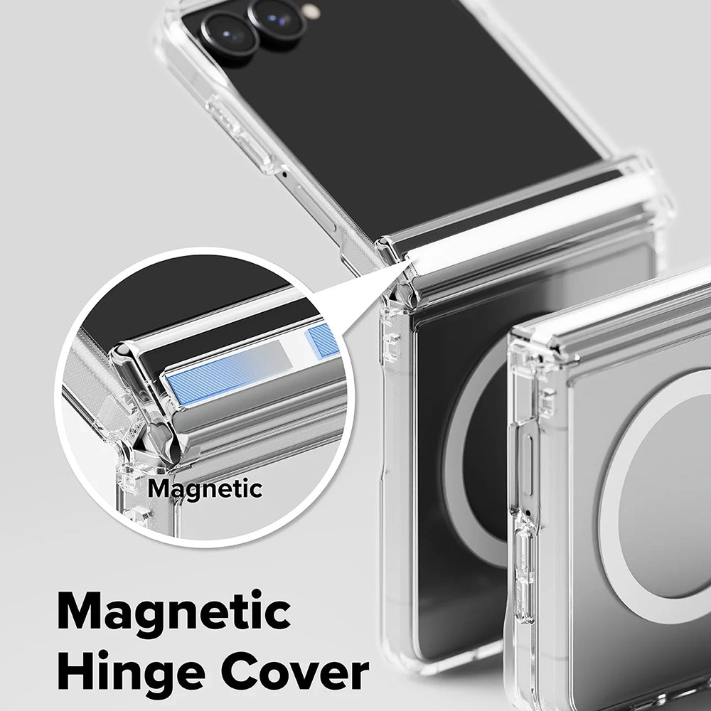 MagSafe-etui til Samsung Galaxy Z Flip8 F776, Ringke, Fusion Flap, Transparent