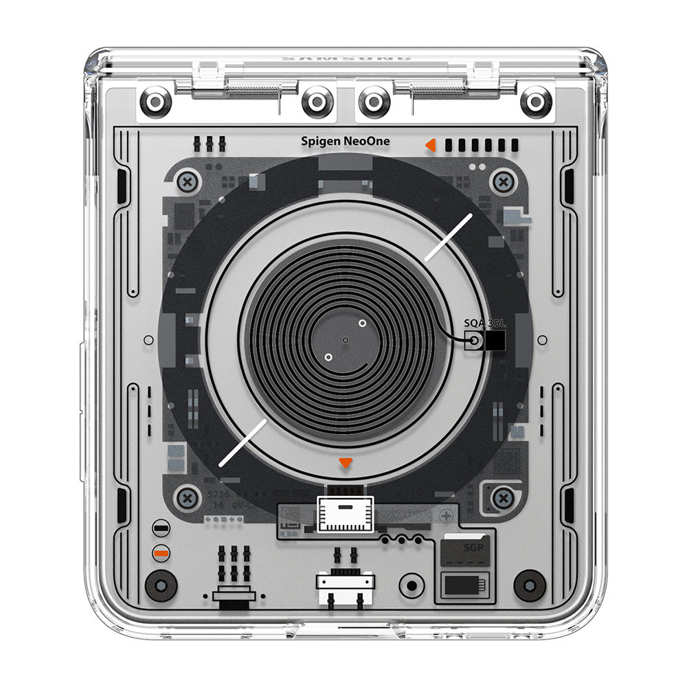 MagSafe-etui til Samsung Galaxy Z Flip8 F776, Spigen, Ultra Hybrid Pro Neo One, Transparent ACS11525