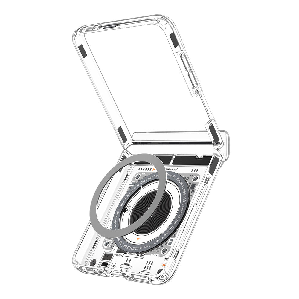 MagSafe-etui til Samsung Galaxy Z Flip8 F776, Spigen, Ultra Hybrid Pro Neo One, Transparent ACS11525