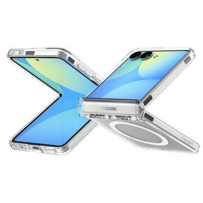 MagSafe-etui til Samsung Galaxy Z Flip8 F776, Spigen, Ultra Hybrid Pro, Transparent Hvid ACS11524