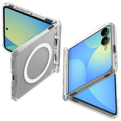 MagSafe-etui til Samsung Galaxy Z Flip8 F776, Spigen, Ultra Hybrid Pro, Transparent Hvid ACS11524