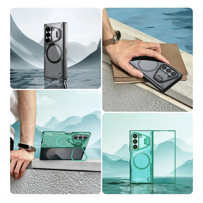 MagSafe-etui til Samsung Galaxy Z Fold7 F966, Nillkin, Iceblade Prop med kameraklip, Brun