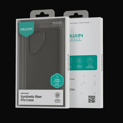 MagSafe-etui til Samsung Galaxy Z Fold7 F966, Nillkin, Synthetic Fiber Pro med S-Pen-holder, Sort