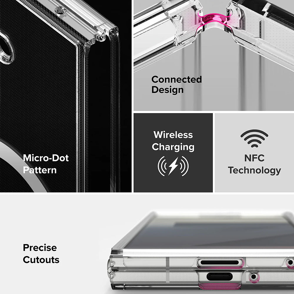 MagSafe-cover til Samsung Galaxy Z Fold7 F966, Ringke, Fusion, Transparent