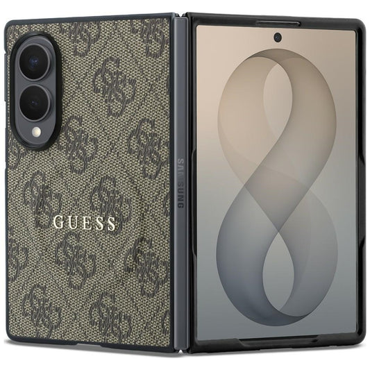 MagSafe-etui til Samsung Galaxy Z Fold8 F971, Guess, 4G Leather Classic, Brun