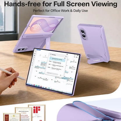 MagSafe-etui til Samsung Galaxy Z Fold8 F971, Torras, Ostand L1 Guardian, Lys lilla