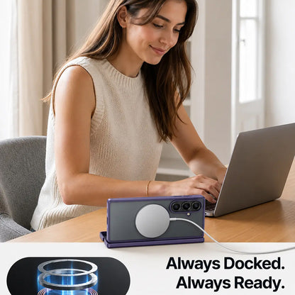 MagSafe-etui til Samsung Galaxy Z Fold8 Ultra F976, Torras, Guardian, Mørkelilla
