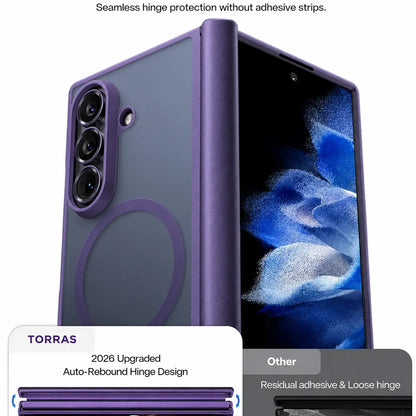 MagSafe-etui til Samsung Galaxy Z Fold8 Ultra F976, Torras, Guardian, Mørkelilla