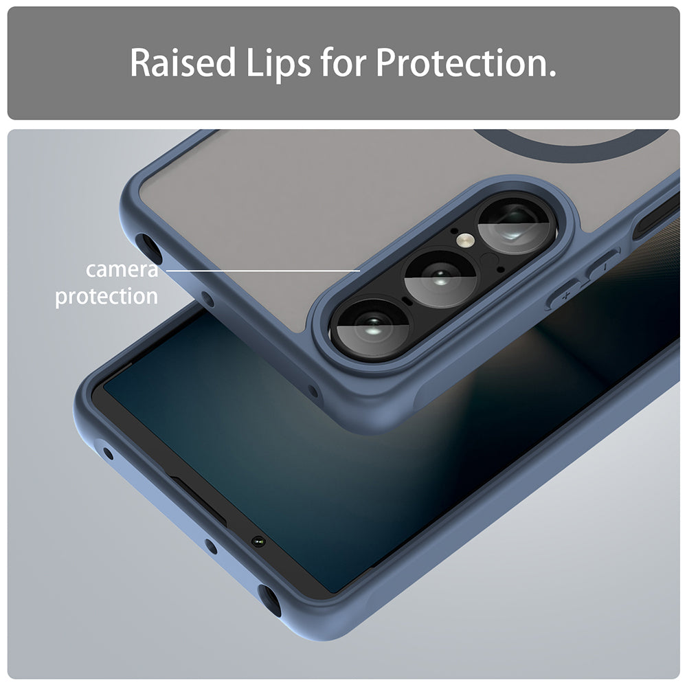 MagSafe-etui til Sony Xperia 1 VII, Techsuit, HaloFrost II, Marineblå