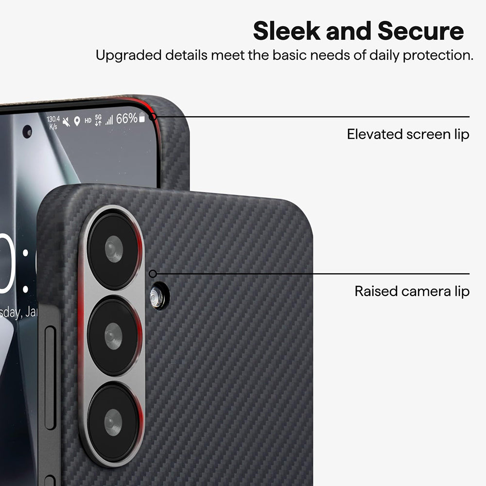 MagSafe cover til Xiaomi 17 Ultra, Techsuit, Aramid Fiber, Sort