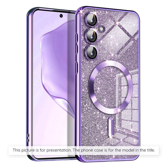 MagSafe-etui til Xiaomi 17T, Techsuit, Luxury Glitter, Lys lilla