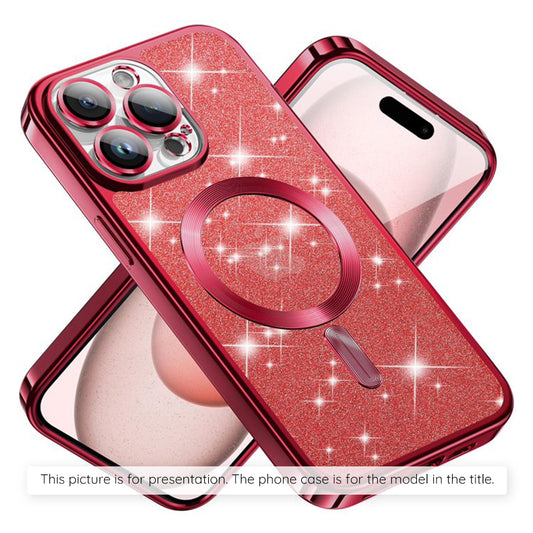 MagSafe-etui til Xiaomi 17T, Techsuit, Luxury Glitter, Rød