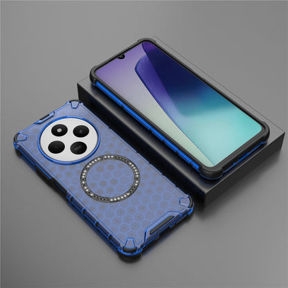 MagSafe-etui til Xiaomi Poco C75 / Redmi 14C, Techsuit, HoneyComb Shield, Blå