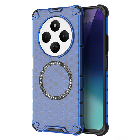MagSafe-etui til Xiaomi Poco C75 / Redmi 14C, Techsuit, HoneyComb Shield, Blå