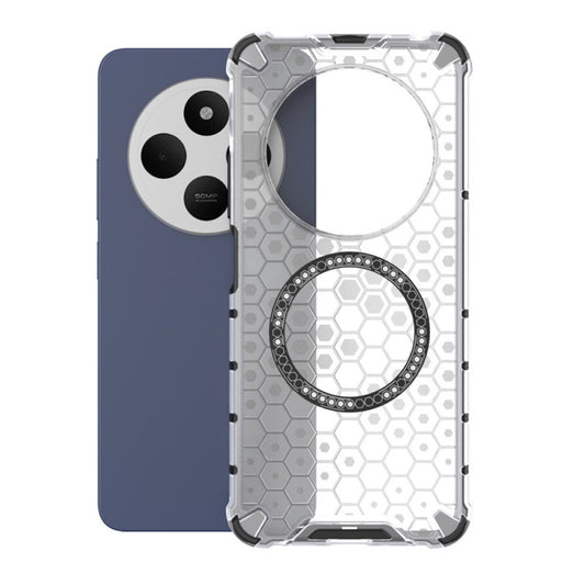 MagSafe-etui til Xiaomi Poco C75 / Redmi 14C, Techsuit, HoneyComb Shield, Hvid