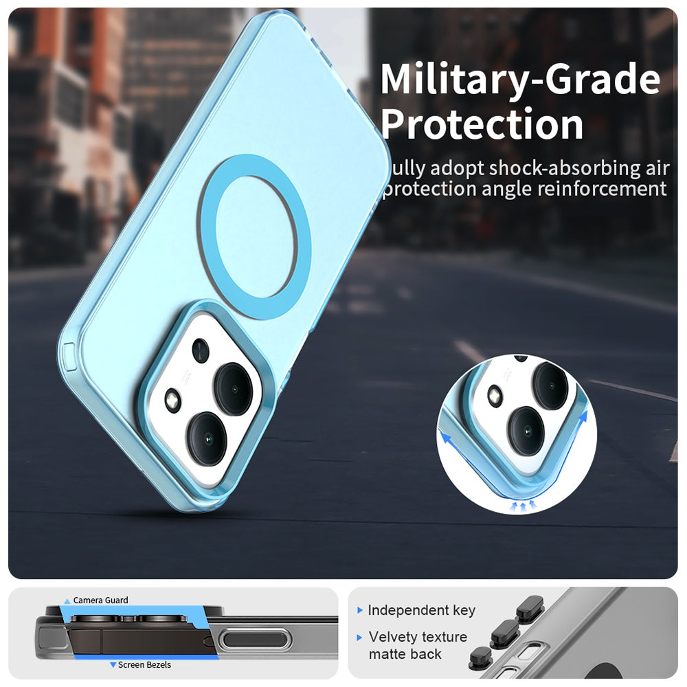 MagSafe-etui til Xiaomi Poco C85 4G / Redmi 15C 5G / 15C 4G, Techsuit, CandyCase, Blå