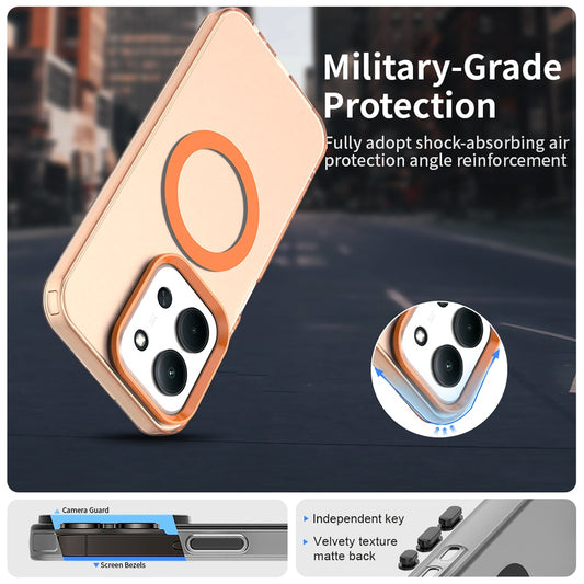 MagSafe-etui til Xiaomi Poco C85 4G / Redmi 15C 5G / 15C 4G, Techsuit, CandyCase, Orange
