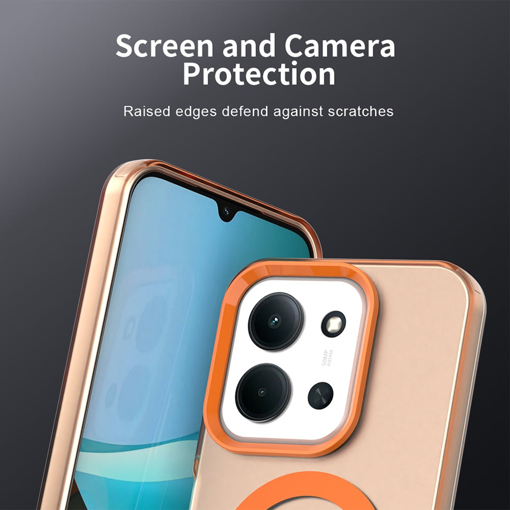 MagSafe-etui til Xiaomi Poco C85 4G / Redmi 15C 5G / 15C 4G, Techsuit, CandyCase, Orange