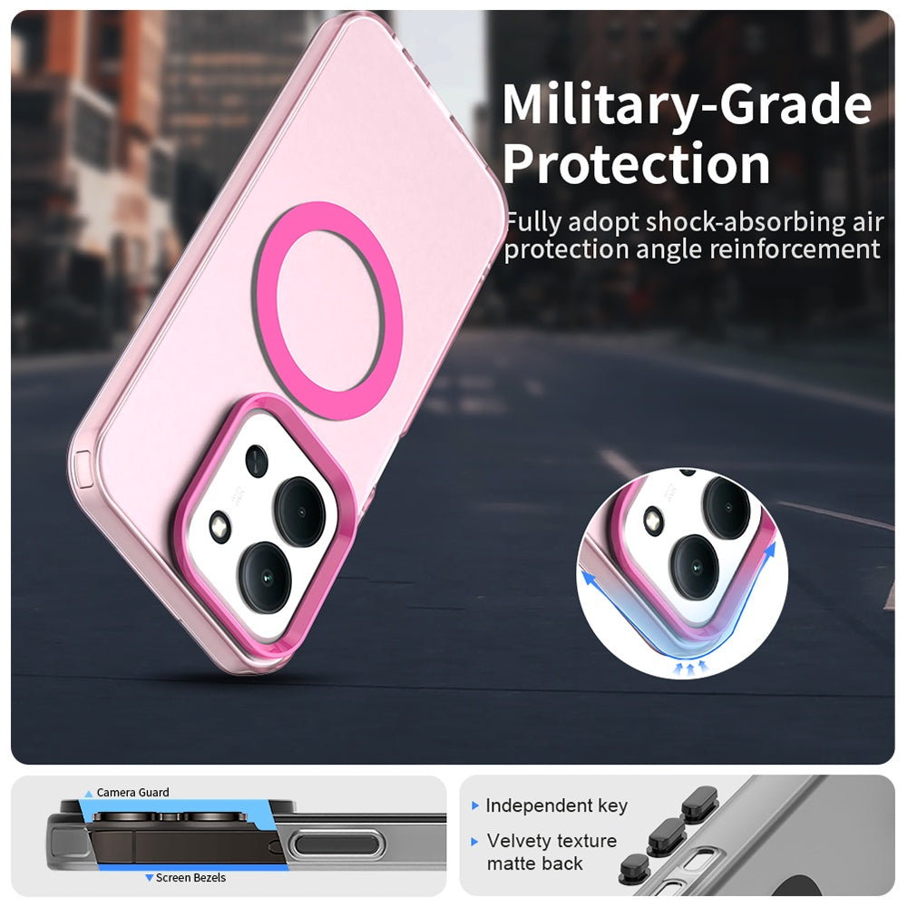 MagSafe-etui til Xiaomi Poco C85 4G / Redmi 15C 5G / 15C 4G, Techsuit, CandyCase, Pink