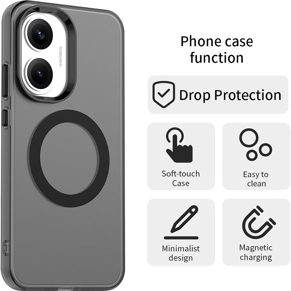 MagSafe-etui til Xiaomi Poco F7, Techsuit, CandyCase, Sort