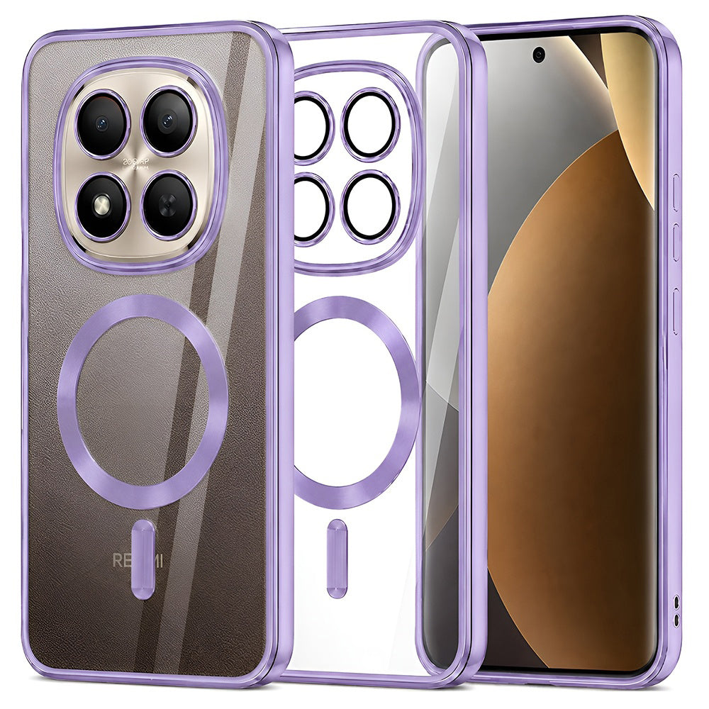 MagSafe-etui til Xiaomi Poco M8 Pro / Redmi Note 15 Pro+ 5G, Techsuit, Luxury Crystal, Lys lilla