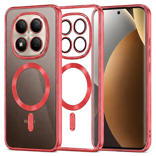MagSafe-etui til Xiaomi Poco M8 Pro / Redmi Note 15 Pro+ 5G, Techsuit, Luxury Crystal, Rød