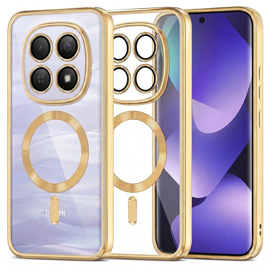 MagSafe-etui til Xiaomi Poco M8 / Redmi Note 15 5G / Note 15 4G, Techsuit, Luxury Crystal, Guld
