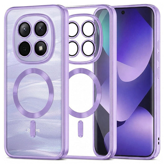 MagSafe-etui til Xiaomi Poco M8 / Redmi Note 15 5G / Note 15 4G, Techsuit, Luxury Crystal, Lys Lilla