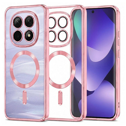 MagSafe-etui til Xiaomi Poco M8 / Redmi Note 15 5G / Note 15 4G, Techsuit, Luxury Crystal, Lyserød