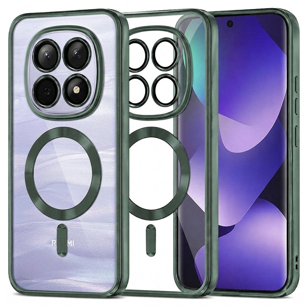 MagSafe Case for Xiaomi Poco M8 / Redmi Note 15 5G / Note 15 4G, Techsuit, Luxury Crystal, Dark Green