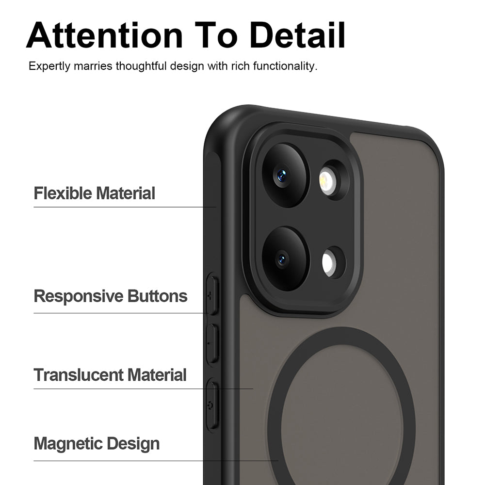 MagSafe-etui til Xiaomi Poco X8 Pro Max, Techsuit, HaloFrost II, Sort