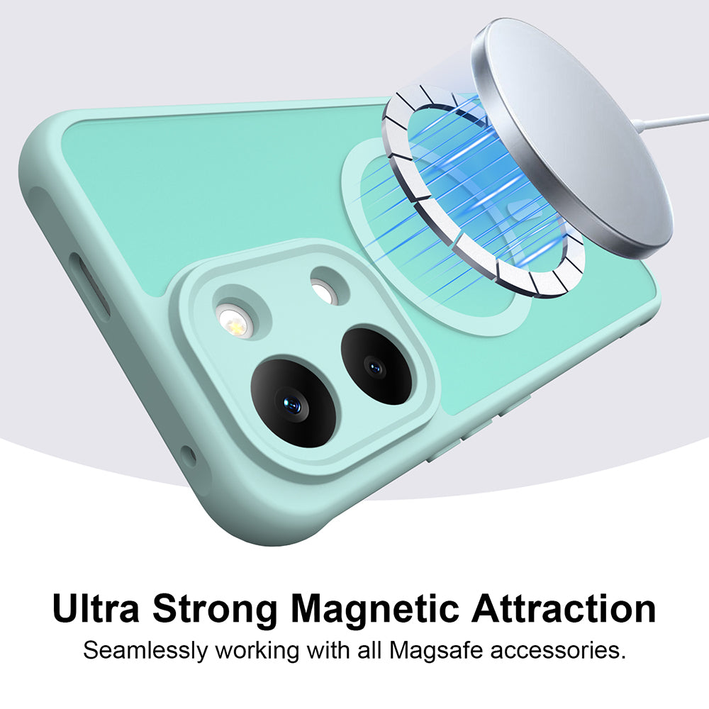MagSafe Case for Xiaomi Poco X8 Pro Max, Techsuit, HaloFrost II, Light Green