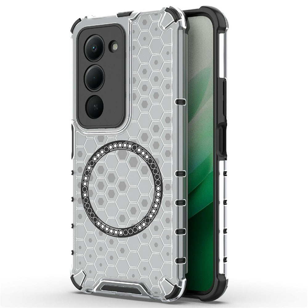 MagSafe cover til Xiaomi Redmi 15 5G / 15 4G, Techsuit, HoneyComb Shield, Hvid