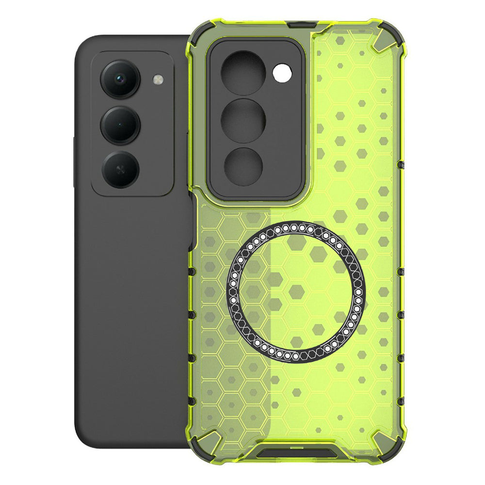 MagSafe cover til Xiaomi Redmi 15 5G / 15 4G, Techsuit, HoneyComb Shield, Grøn