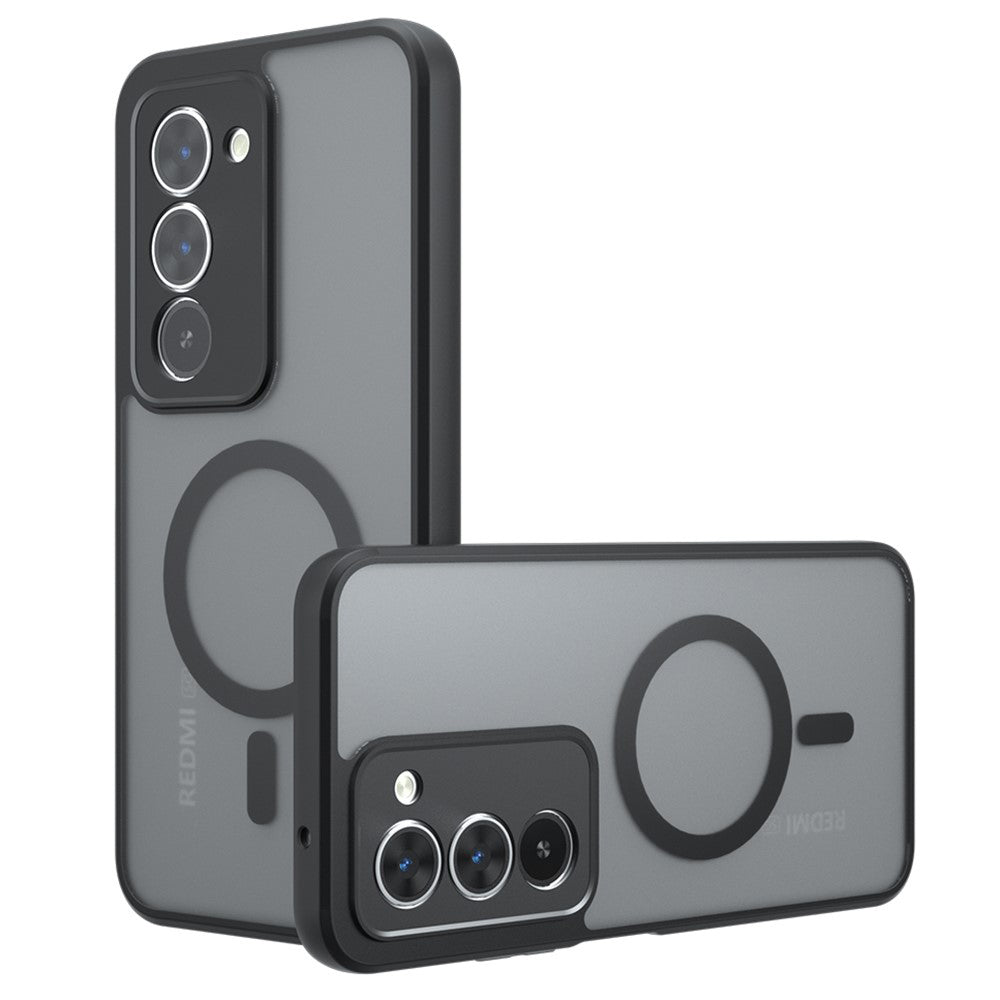 MagSafe cover til Xiaomi Redmi 15 5G / 15 4G, Techsuit, PureFrost, Satin Sort