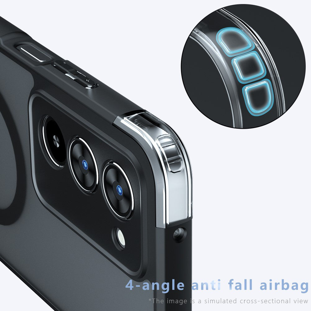 MagSafe cover til Xiaomi Redmi 15 5G / 15 4G, Techsuit, PureFrost, Satin Sort