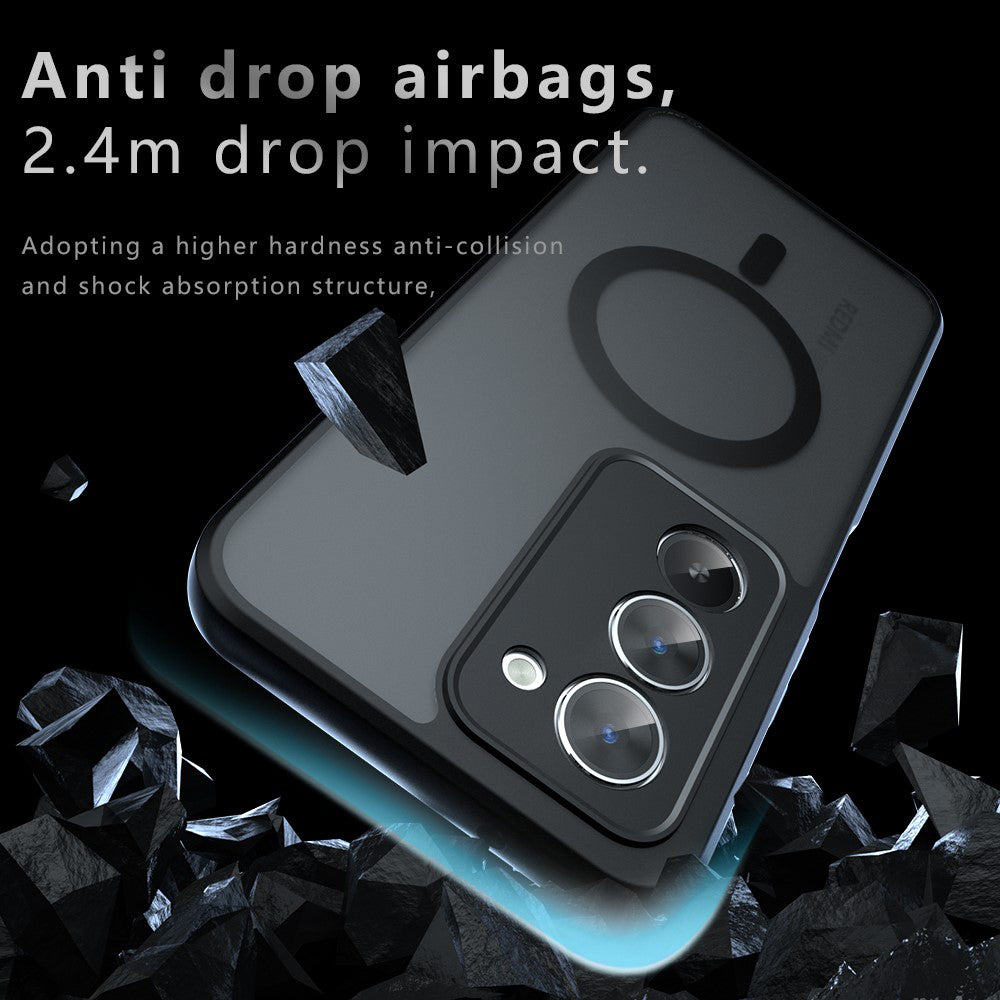 MagSafe cover til Xiaomi Redmi 15 5G / 15 4G, Techsuit, PureFrost, Satin Sort