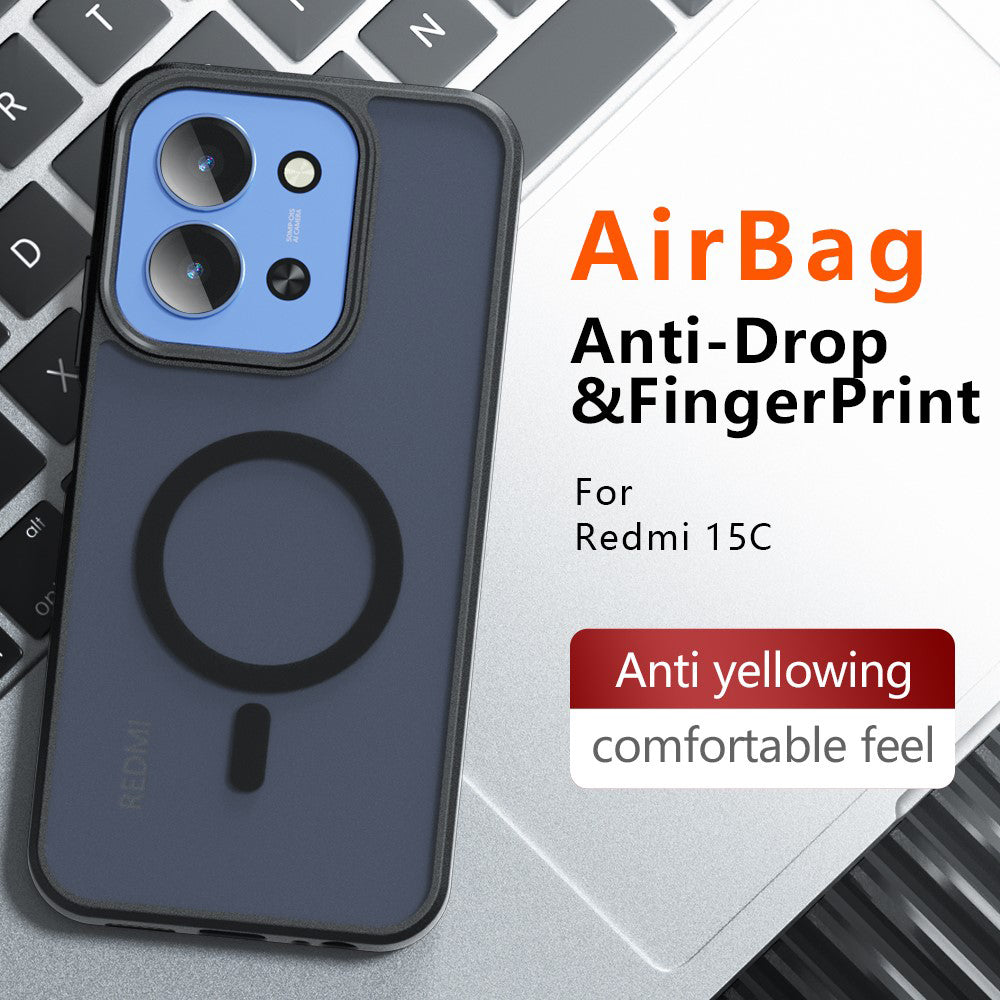 MagSafe cover til Xiaomi Redmi 15C 5G / 15C 4G, Techsuit, PureFrost, Satin Sort