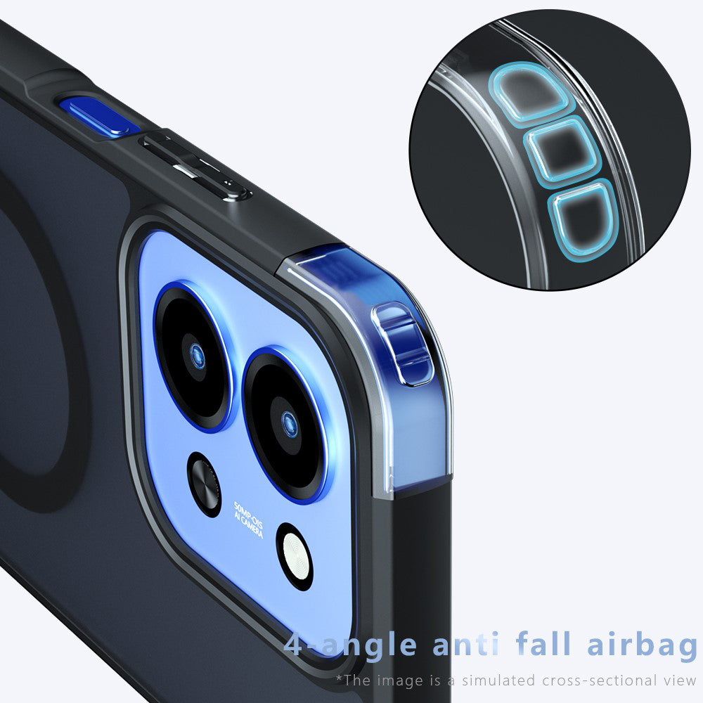 MagSafe cover til Xiaomi Redmi 15C 5G / 15C 4G, Techsuit, PureFrost, Satin Sort