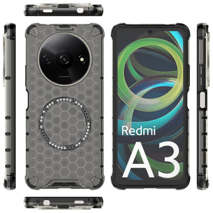 MagSafe-etui til Xiaomi Redmi A3x / A3, Techsuit, HoneyComb Shield, Sort